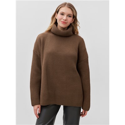 Джемпер женский MINAKU: Casual collection, коричневый, размер 42