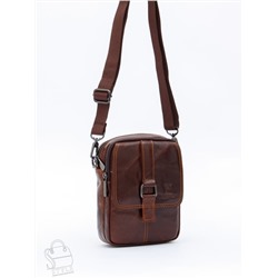 Сумка мужская кожаная 8612S brown Fuzhiniao в Новосибирске