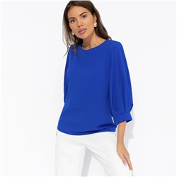 Блуза эффектная, Предвкушение встречи (синяя)