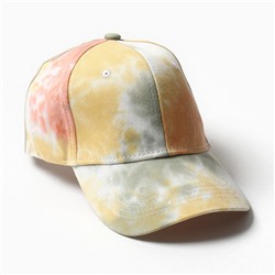 Кепка женская MINAKU Tie-dye, оранжевая, розовая, размер 54-56