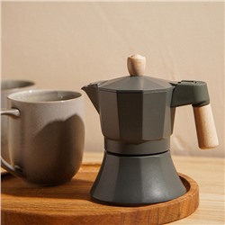 Кофеварка гейзерная SL Home «Ферамо», 150 мл, 11×15.5×12 см, оливковая