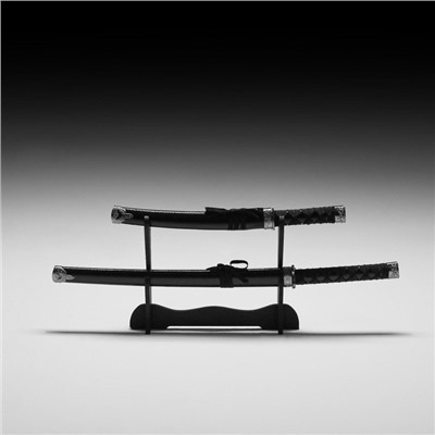 Макет оружия «Сувенирные катаны на подставке 2в1. Змей», подарочный набор, ножны кожзам, 47 см; 70 см