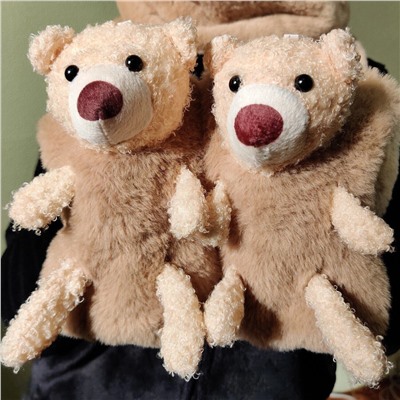 Шапка-шарф с ушками и шарфик