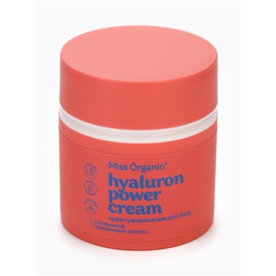 Крем для лица увлажняющий Hyaluron power cream, 45 мл, Miss Organic