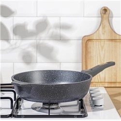 Сковорода Мечта «Гранит», d=26 см, съёмная ручка, антипригарное покрытие, литой алюминий, серая