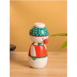 Японская кукла кокеши «Снеговичок», 7×7.5×15 см