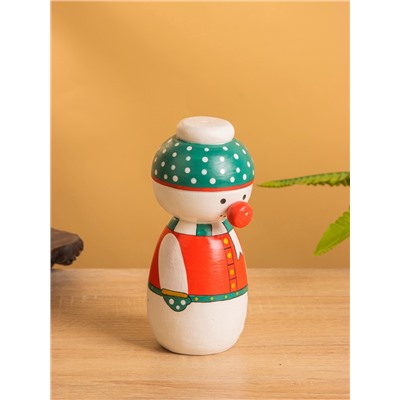 Японская кукла кокеши «Снеговичок», 7×7.5×15 см