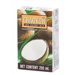 Молоко кокосовое Chaokoh 250мл ЭКОПРОДУКТЫ, 1184751