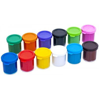 Гуашь 12цв 17мл ДЛЯ САМЫХ МАЛЕНЬКИХ ХУДОЖНИКОВ ГКМ12-17 Каляка-Маляка