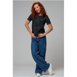 7497 футболка женская (Черный винтаж)