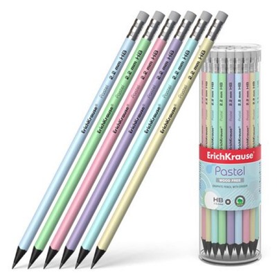 Карандаш пластиковый "JOYR Pastel" с ластиком HB 55272 ErichKrause