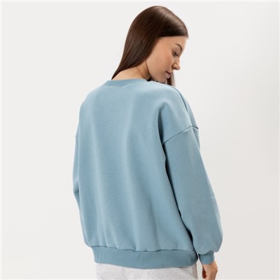 Свитшот женский с начёсом Mark Formelle, голубой, размер 48 (L)