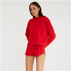 Костюм женский (толстовка, шорты) MIST, размер 48-50, красный