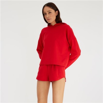 Костюм женский (толстовка, шорты) MIST, размер 48-50, красный