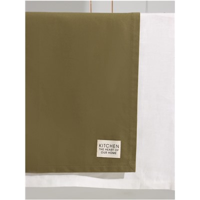 Дорожка на стол «Этель» Kitchen 40×150 см, 100% хлопок, саржа 220 г/м², зелёная