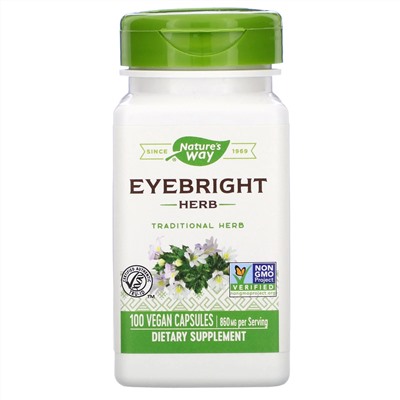 Nature's Way, Eyebright Herb, 860 mg, 100 Vegan Capsules