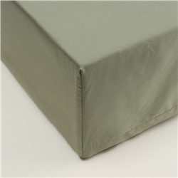Простыня на резинке 1.5-спальная SL Home «Олива», 140×200+30 см, оливковая, сатин