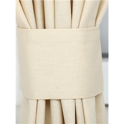 Шторы для кухни с подхватами «Этель» Home, 150×180 см, комплект - 2 шт., молочные