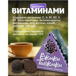 Конфеты натуральные без сахара ЧЕРЕМУХА / 95 г / коробка / ТМ Ежики-Таежики