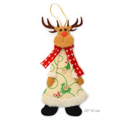 Елочное украшение Олень 10*23 см / Е157 /уп 10/400/