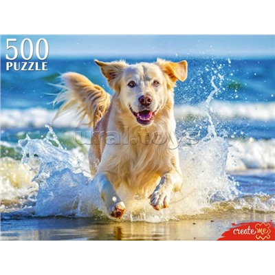 Пазлы 500 "Щенок на море"