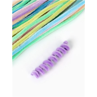 Синельная проволока, набор 100 шт, размер 1 шт 30х0,8 см  7 цветов в наборе