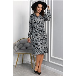 Платье Королевская кобра (серое) П12649-15