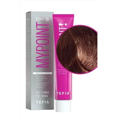 TEFIA Mypoint Special Grey 8.80 Перманентная крем-краска для седых волос / Светлый блондин коричневый, 60 мл KRISTALLER, 1112355