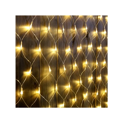 Гирлянда «Сеть» 2×3 м, IP44, УМС, прозрачная нить, 384 LED, свечение тёплое белое, 220 В