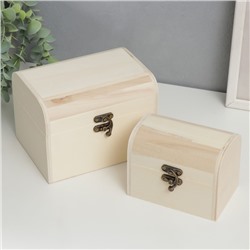 Шкатулка для росписи дерево «Сундучки», 2 шт., для творчества, декора