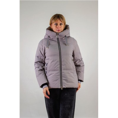 Теплая куртка с капюшоном арт.3052 (Серый)