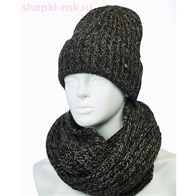 55890-1 Комплект женский флис (колпак+снуд) (56-58)