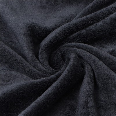 Плед «Этель», 150×200 см, корал-флис, чёрный