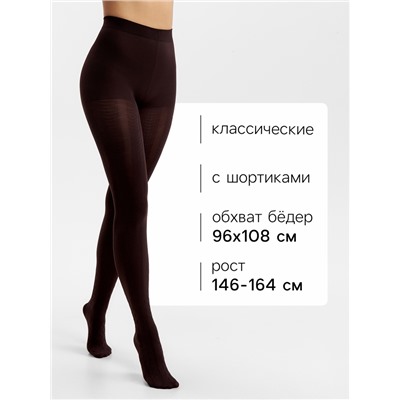 Женские колготки MINAKU 100 ден, тёмно-коричневые, размер 2/S