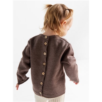 Джемпер вязаный «Крошка Я. Новогодние игрушки», рост 86-92 см, коричневый