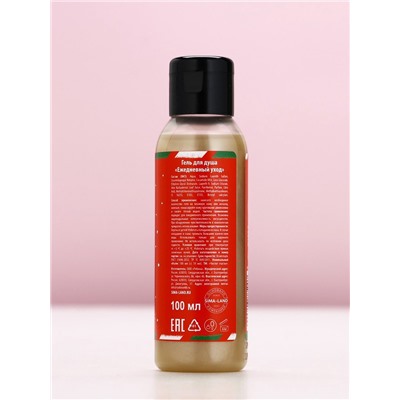 Новогодний подарочный набор косметики «Счастливого праздника», гель для душа 100 мл и мочалка для тела, Чистое счастье