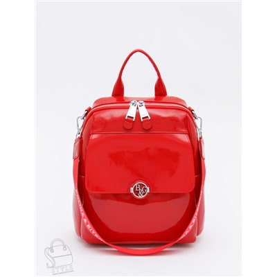 Рюкзак женский кожаный 21023-8 red  Polina&Eiterou