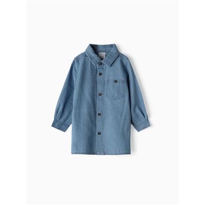 Рубашка джинсовая Крошка Я, рост 74-80 см, голубая