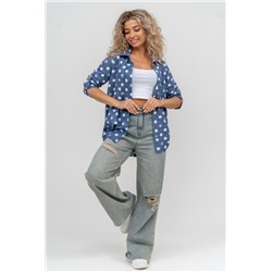 Рубашка 36824 (Горох джинс)