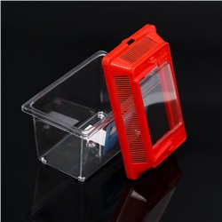 Переноска прямоугольная, 17.6×11.2×13 см, красный