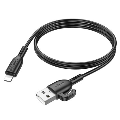Кабель USB - Apple lightning Borofone BX91 12W 100см 2,4A  (black)