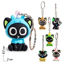 Брелок "Котик" пвх Р-KS-21 Гранит