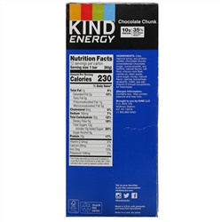 KIND Bars, Energy, Chocolate Chunk, 12 Bars, 2.1 oz (60 g) Each