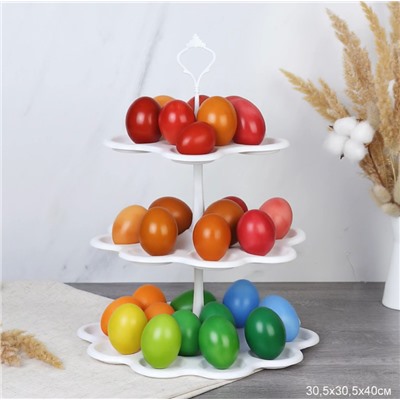 Ваза подставка для яиц 3х ярусная 30,5х30,5х40 см / P3X /уп 36/