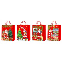 Пакет подарочный Новый год 55x40x13см / 447XL /уп 12/240/микс/128г/м2