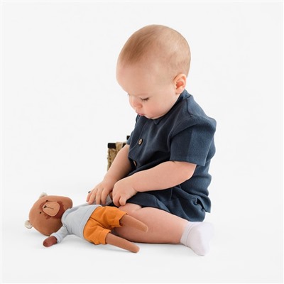 Комплект для мальчика: рубашка, шорты MINAKU, рост 86-92, тёмно-синий