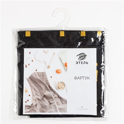 Фартук «Этель» Cooking, чёрный, 70×68 см, 100% п/э