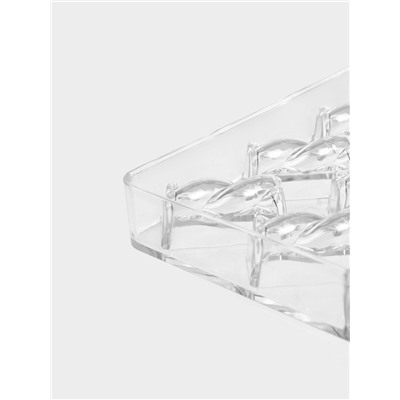 Форма для конфет и шоколада KONFINETTA «Косичка», 27.5×17.5×2.5 см, 21 ячейка 3.7×1.5×1.5 см, прозрачная