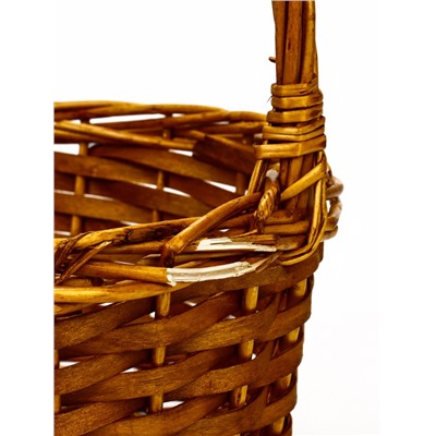 УЦЕНКА Корзина плетеная (ива): 38×27хH14хHH37, 1 шт., натуральный