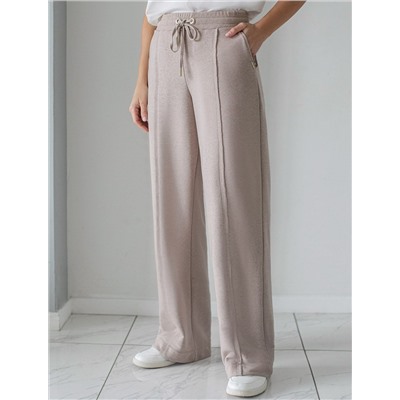 Брюки прямые из премиального футера двухнитки с эластаном